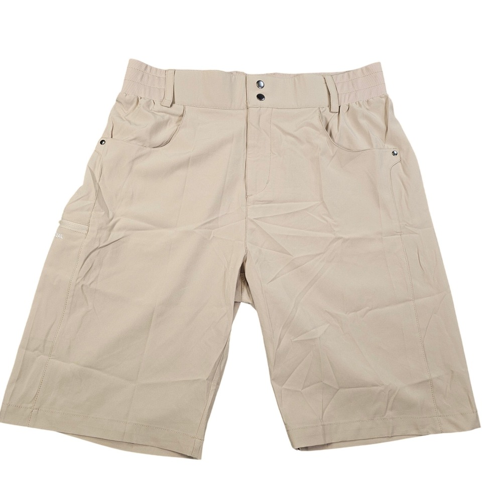 Gradual Men's L Khaki Hiking Shorts 4‑Way Stretch Quick‑Dry Golf Outdoor New